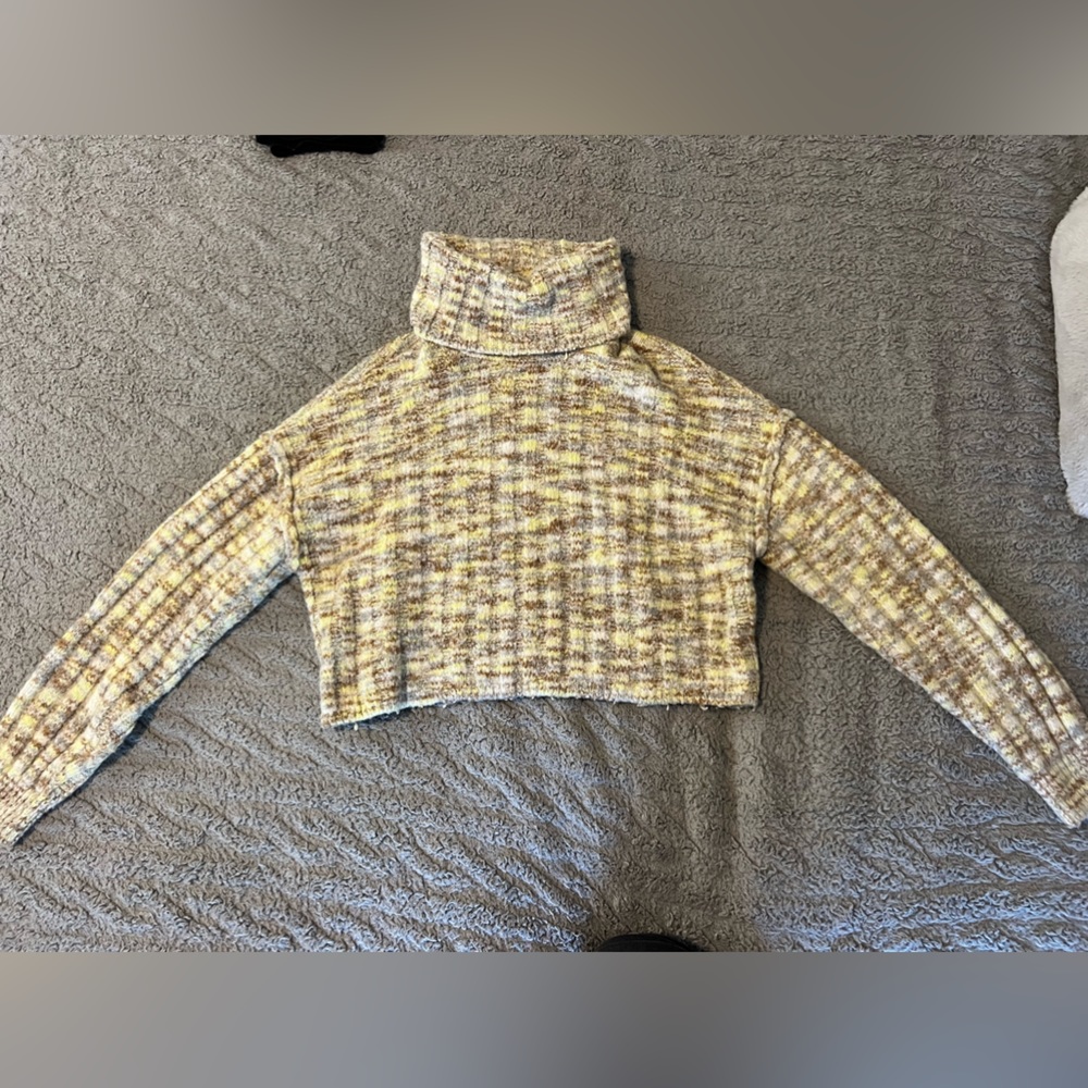 American Eagle Cropped Multicolored Turtleneck